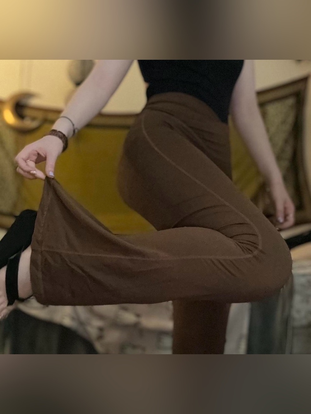 EARTHBOUND Brown High-Waist pants